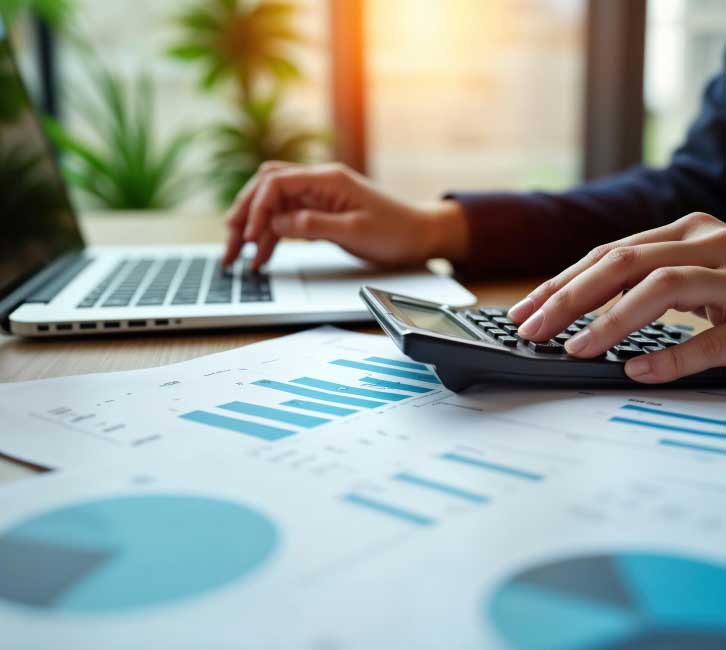 Smiling accounting professional presenting financial reports during a client meeting, showcasing expert cpa boca raton accounting services